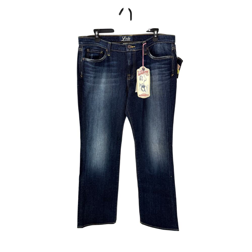 New! Lucky Brand Classic Rider "Ashford" Bootleg Dark Wash Denim 16 Jeans